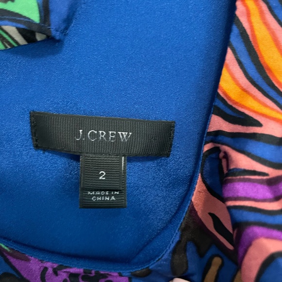 J Crew SILK RUFFLE PRINTED DRESS - Picture 3 of 6